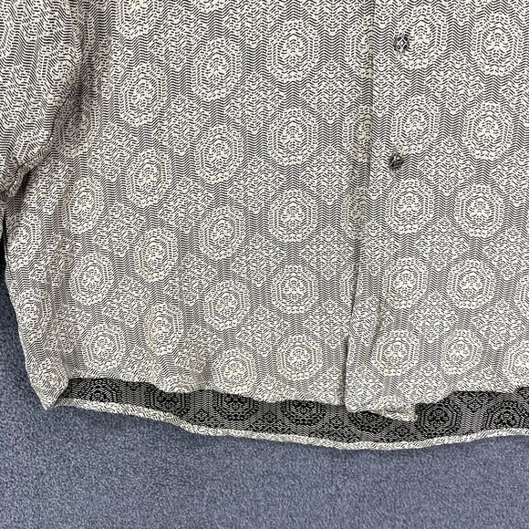 Vintage Atlantic Connection Button Up Shirt Men Large Retro Abstract Long Sleeve - Picture 6 of 16
